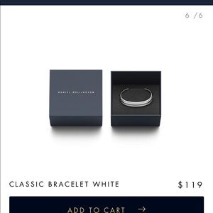 NWT Daniel Wellington silver and white bracelet
